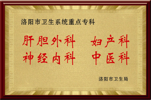 洛阳市卫生系统重点专科